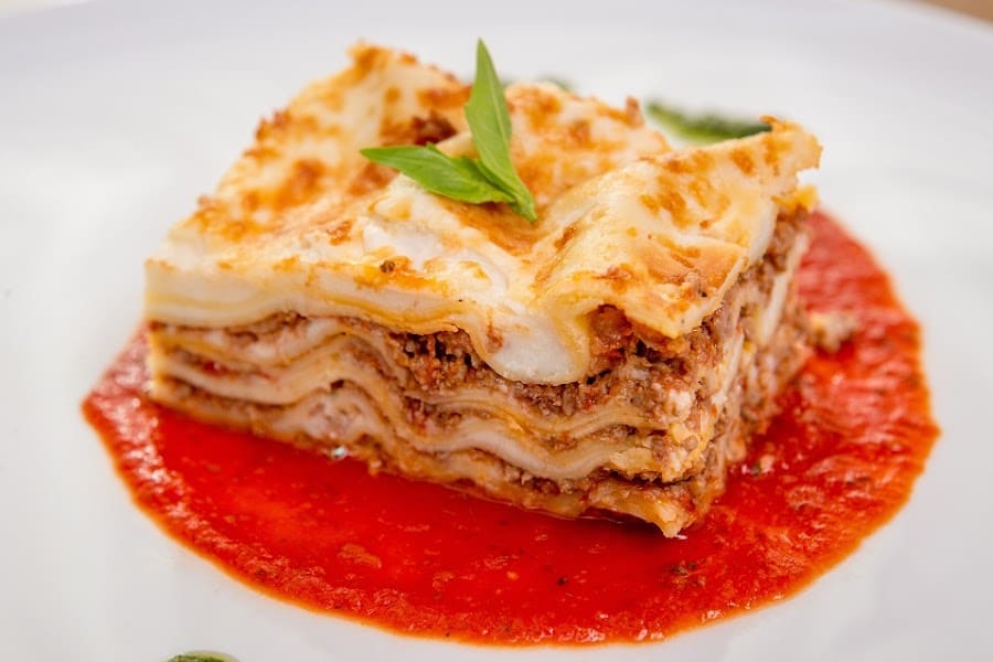 Chicken and beef lasagna